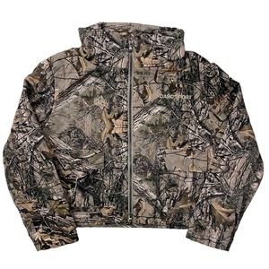 Darc Sport Men's Cropped Embroidered Logo Camouflage Puffer Jacket - Forest Camo